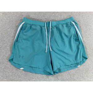 Under Armour Fitted Heat Gear Lined Running Shorts (Women's XXL)‎ Blue